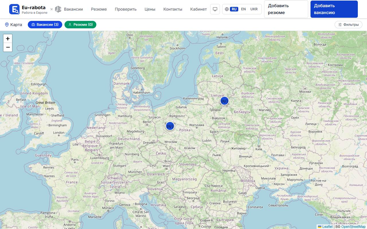 Jobs on a map