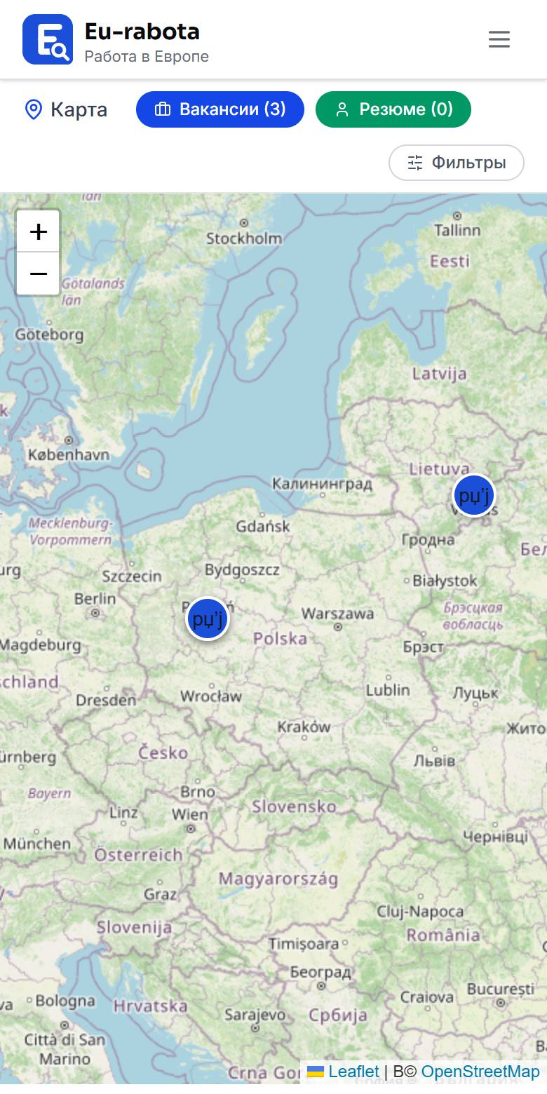 Jobs on a map