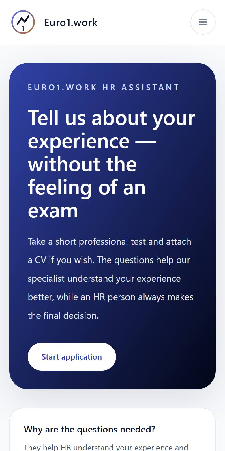 Candidate questionnaire