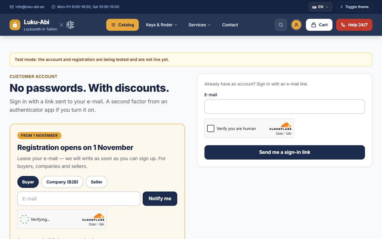 Customer account