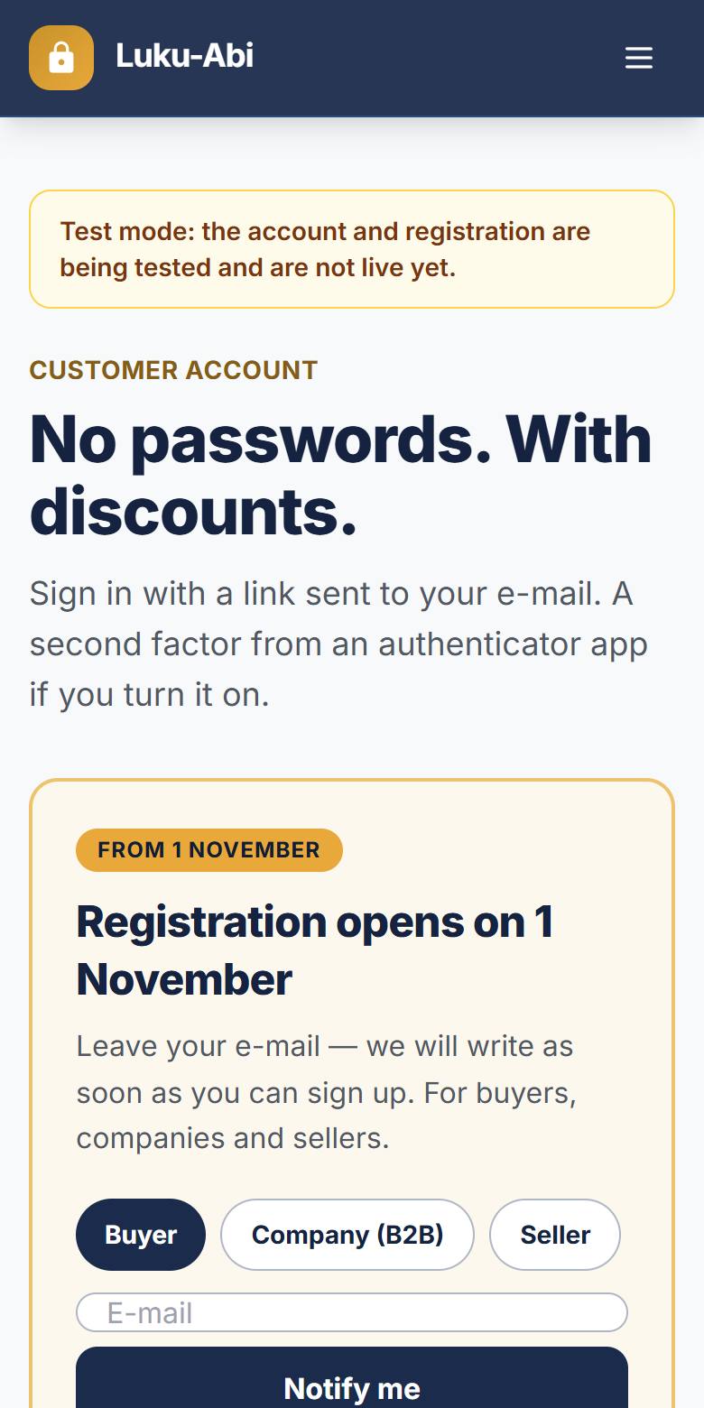 Customer account