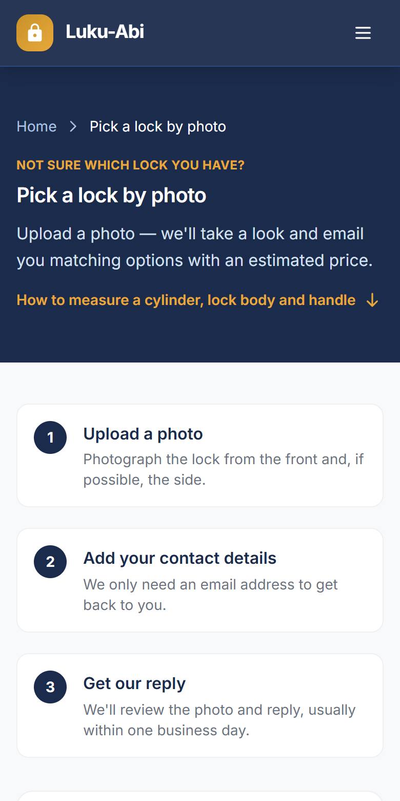 Find a lock by photo