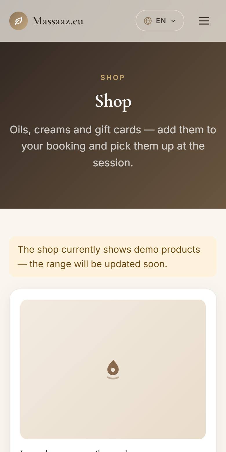 Shop and gift cards