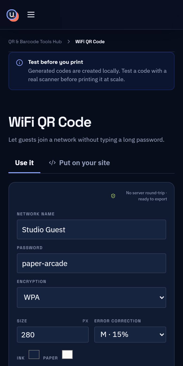 QR code generator